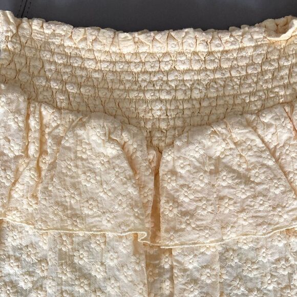 Katie J NYC Tween Karlie Embroidered Skirt. Yellow with Daisy Pattern. Size M. - Picture 2 of 7